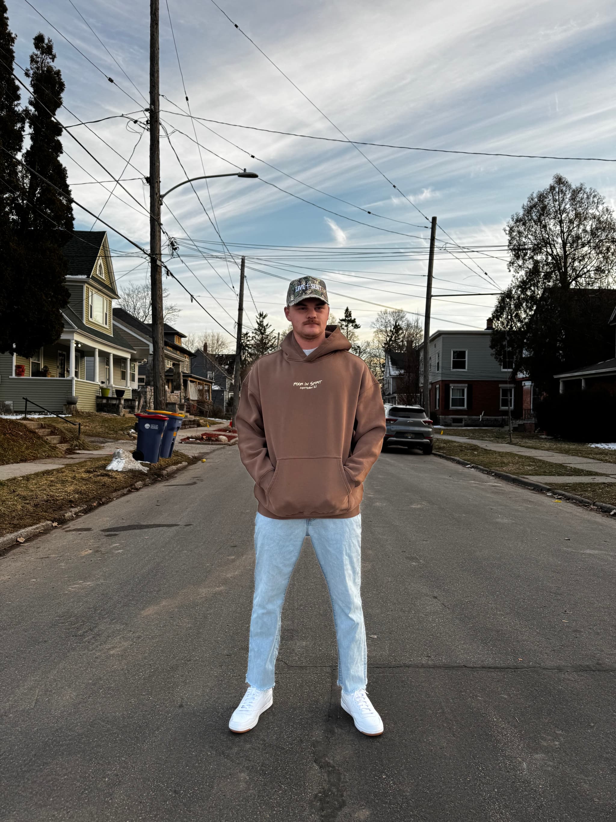 POOR IN SPIRIT Oversized Hoodie