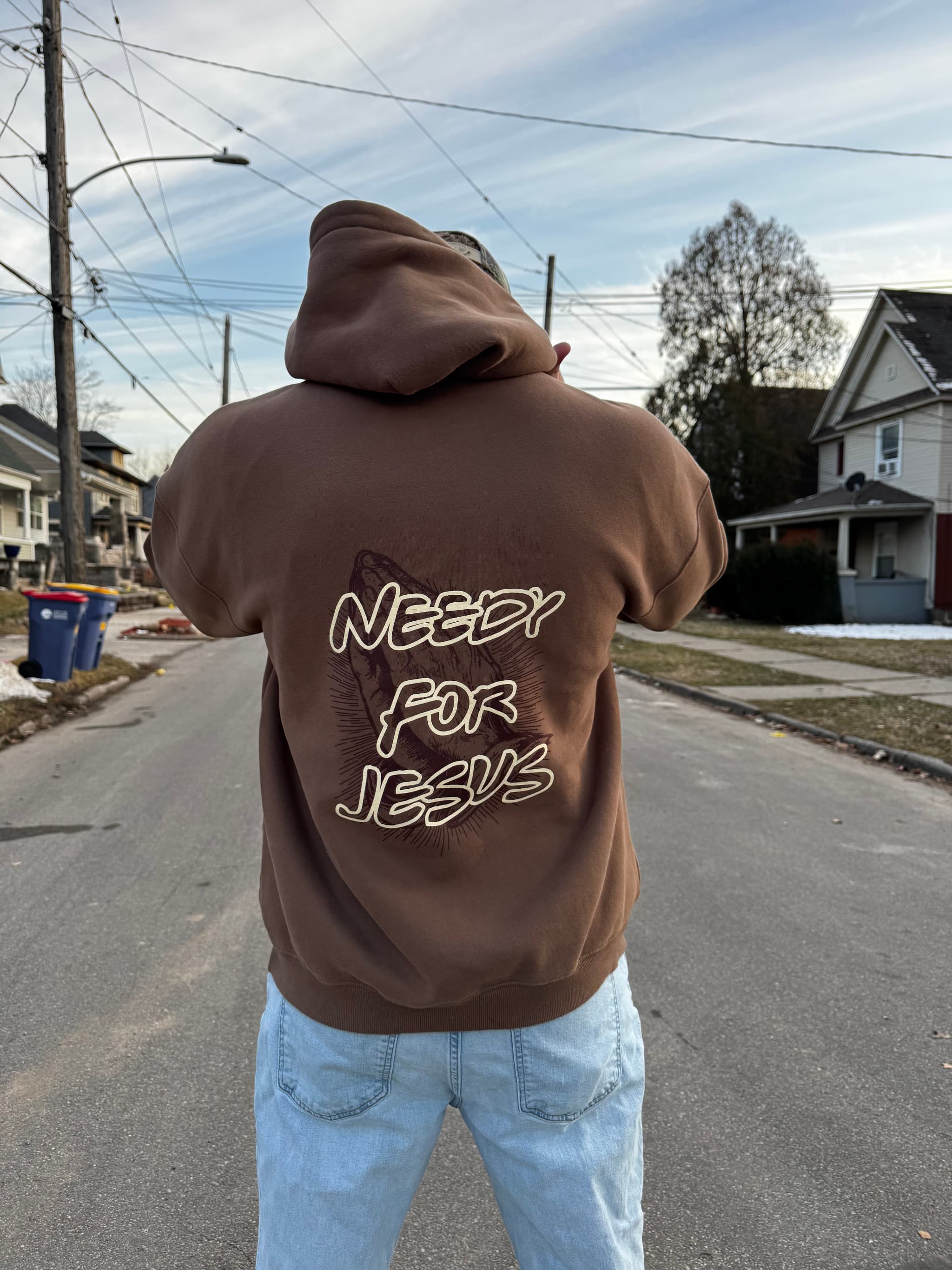 POOR IN SPIRIT Oversized Hoodie