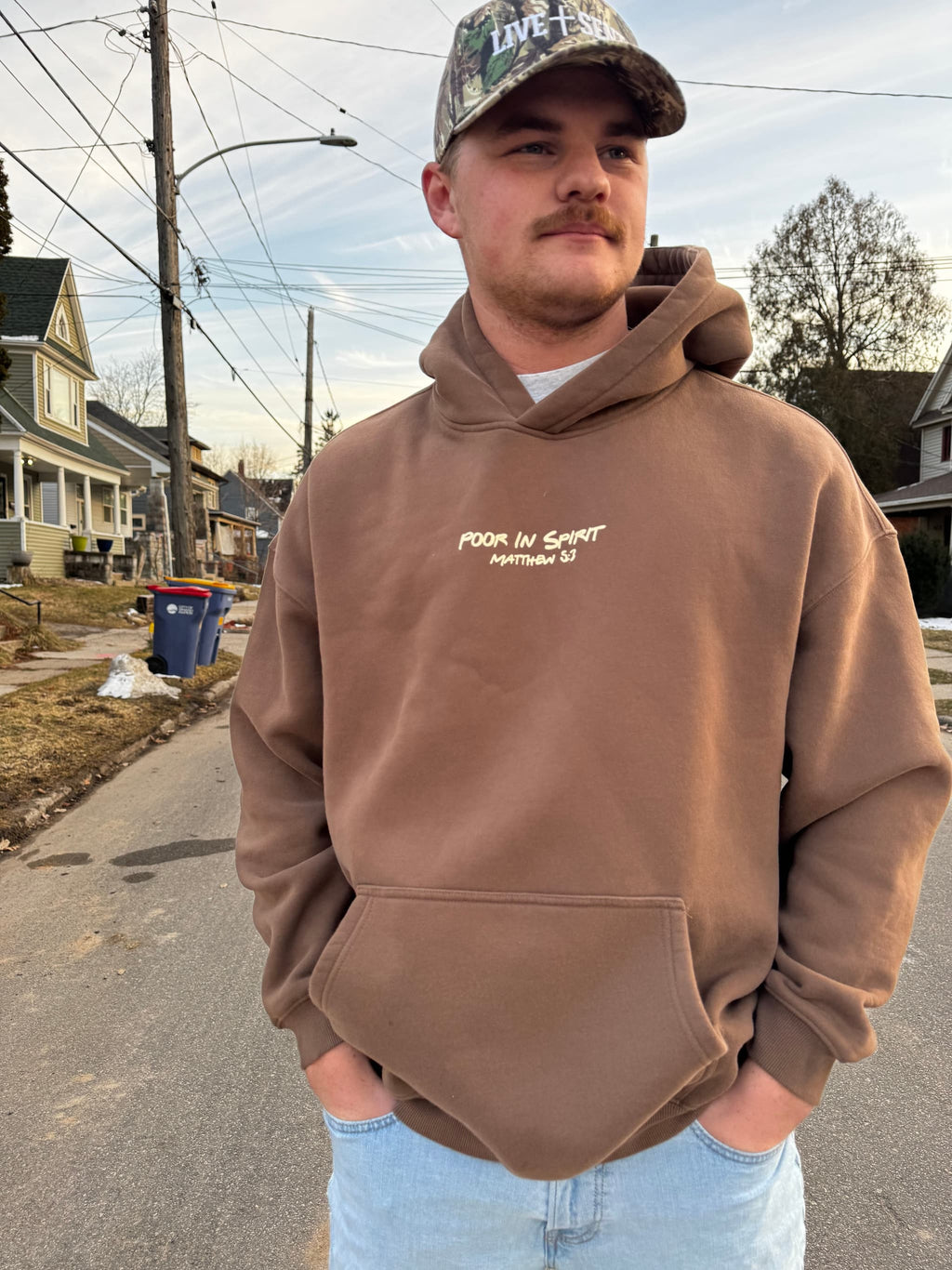 POOR IN SPIRIT Oversized Hoodie