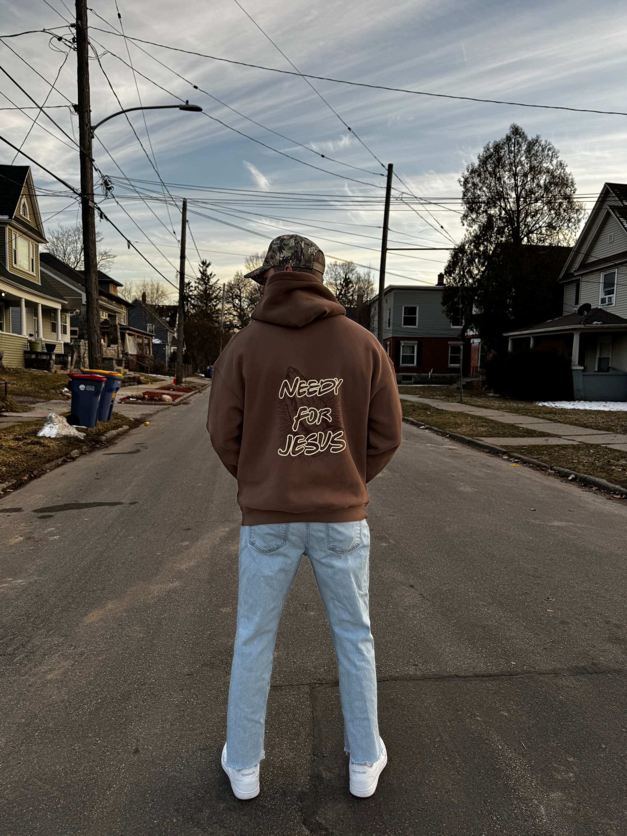 POOR IN SPIRIT Oversized Hoodie