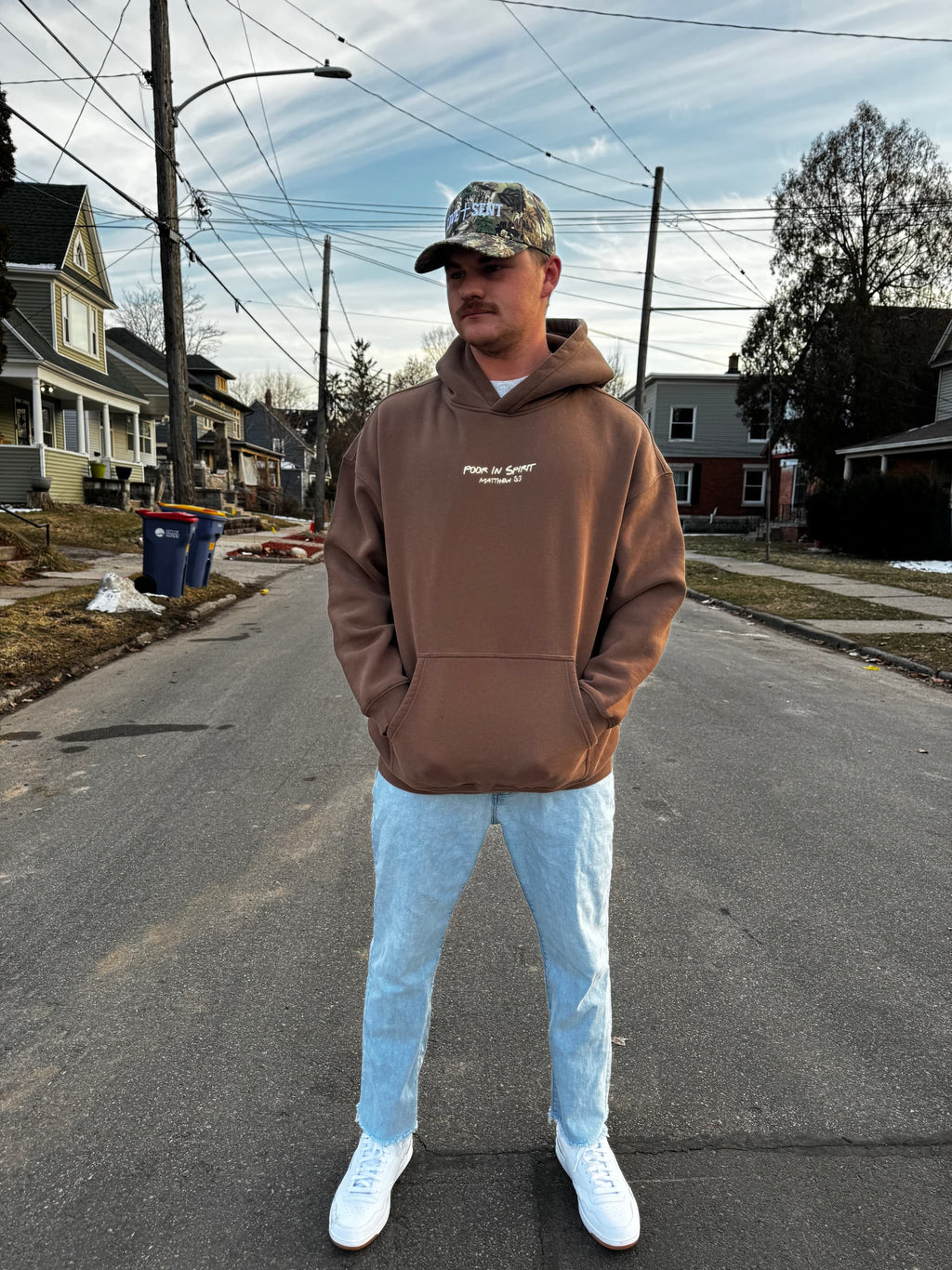 POOR IN SPIRIT Oversized Hoodie