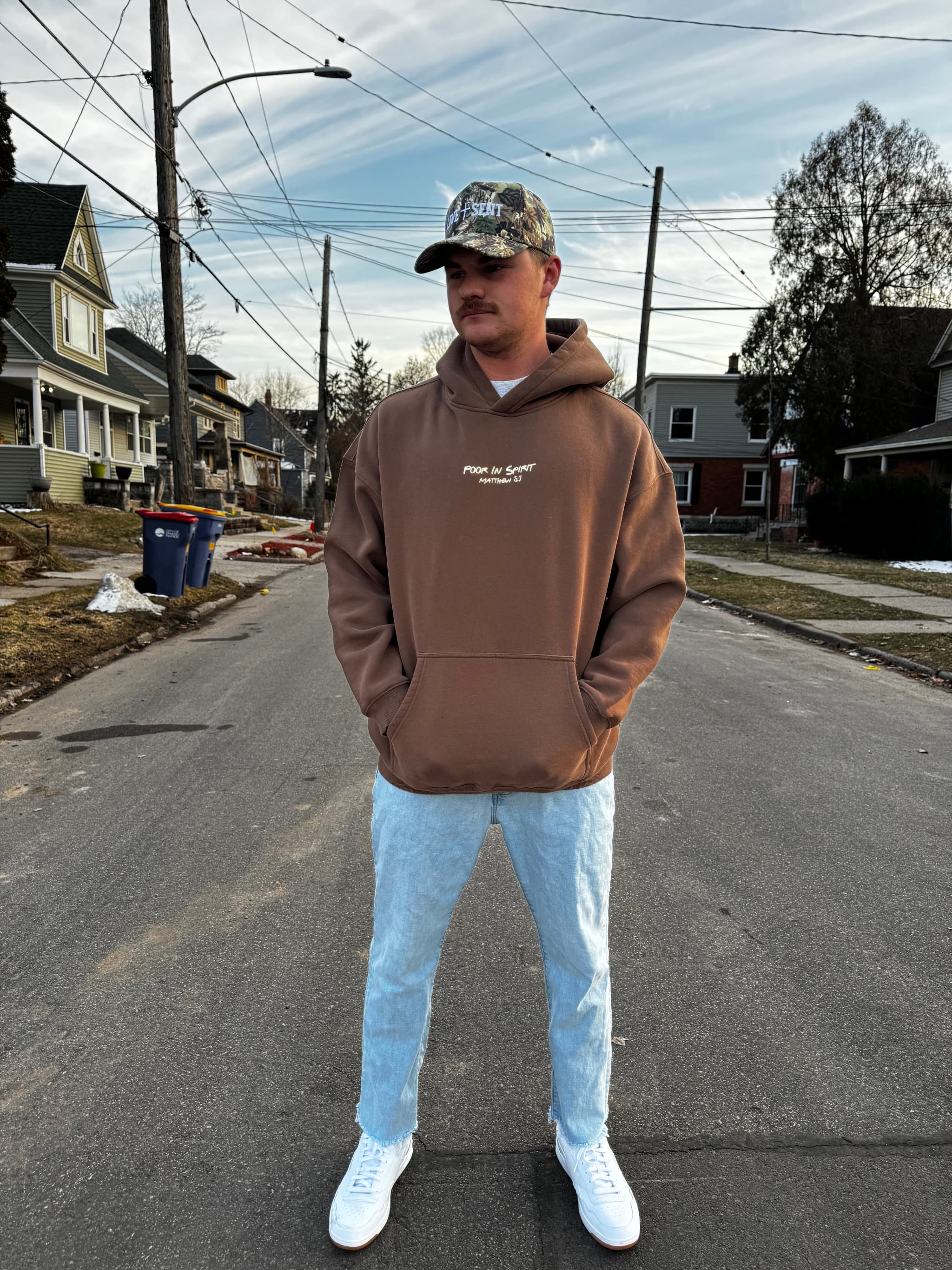 POOR IN SPIRIT Oversized Hoodie